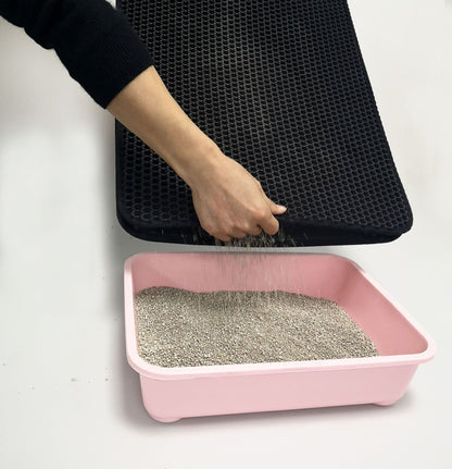 Black Cat Litter Mat in use How to use